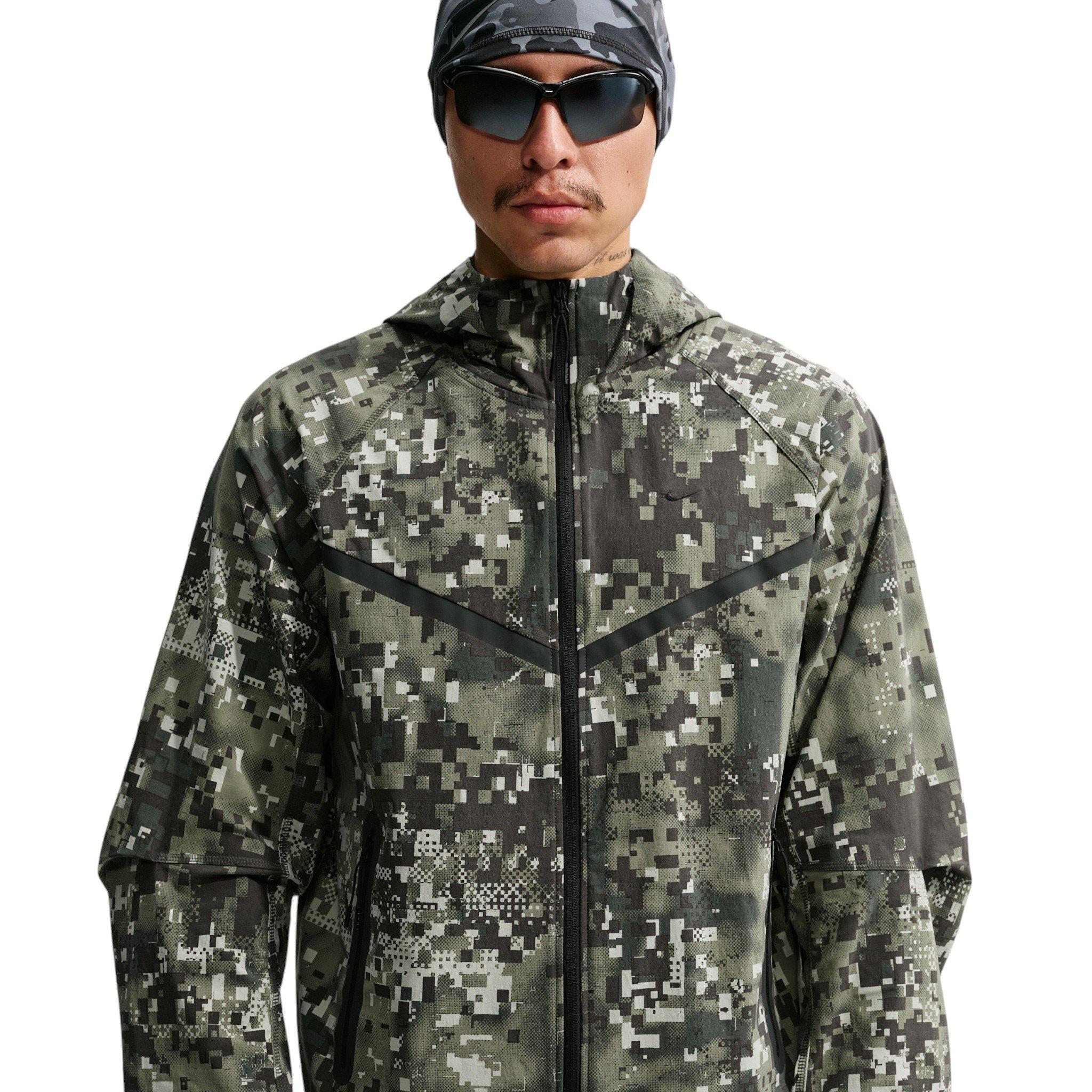 Nike Men's Tech Dri-FIT Woven Full-Zip Jacket - Silver Sage/Black - SILVER/BLACK